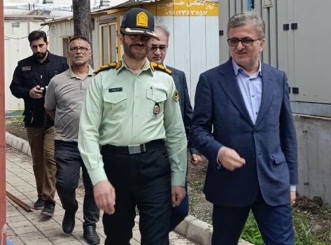 بازدید مسئولان دانشگاه علوم پزشکی گیلان و فرماندهی انتظامی رشت از پروژه رادیوتراپی بیمارستان رازی