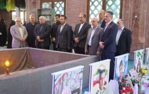 ادای احترام دبیر هیئت عالی گزینش کشور به مقام شامخ شهدای رشت